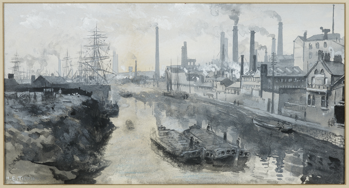 The Irwell at Ordsall, Worrall's Dye Works